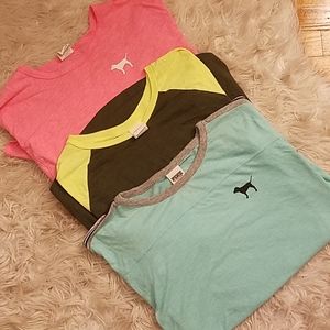 BUNDLE OF 3 VS PINK TOPS SZ M